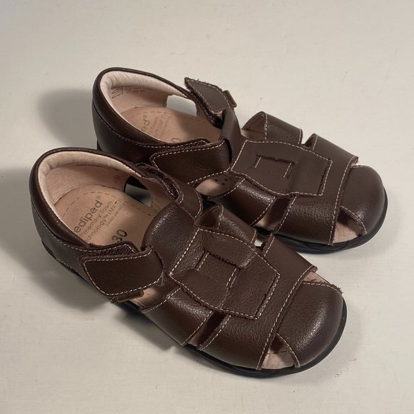 pediped Shoes Pediped Brown Leather Fisherman Sandals Girl Size 3